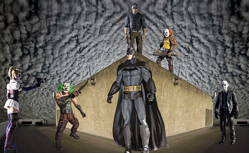 Batman vs. the Joker's men...