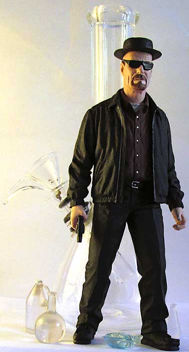 Walter White with lab tools