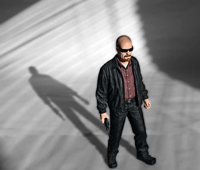 Walter White with gun