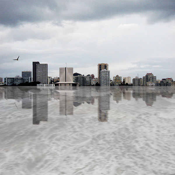 The world sinks, with bird