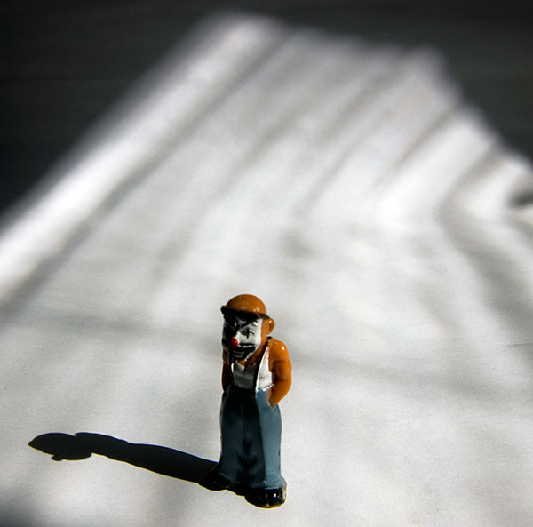 Homie Clown Face waiting for MUNI