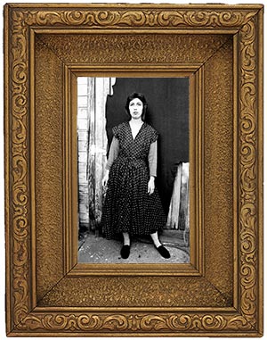 Thelma in a gold frame