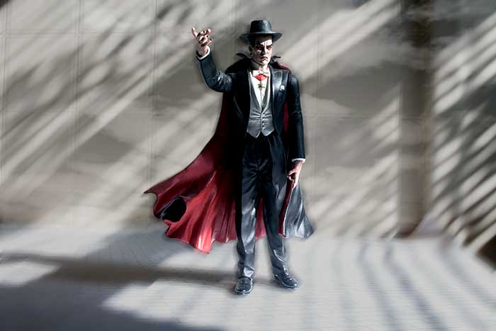 Count Dracula with Walter's hat