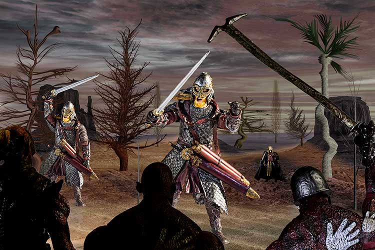 Rohan attacked by Orcs